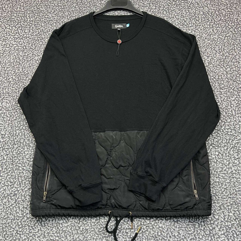 Cookies‎ Sweatshirt Men XXL Black Pullover Long Sleeve Crew Neck 2XL